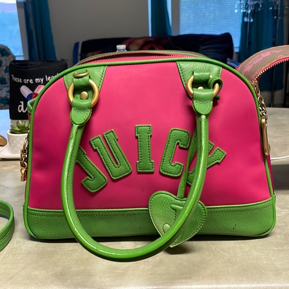 Pink Juicy Green Juicy Couture Purse Pink And Green Juicy Couture